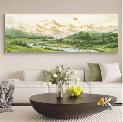 So Sánh Tranh Canvas vs Tranh Sơn Dầu-Tranh sơn dầu cảnh phong cách kem