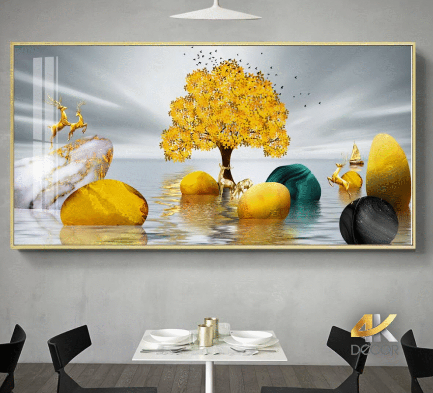 Cách Treo Tranh Tường-Tranh đã xác định đúng độ cao