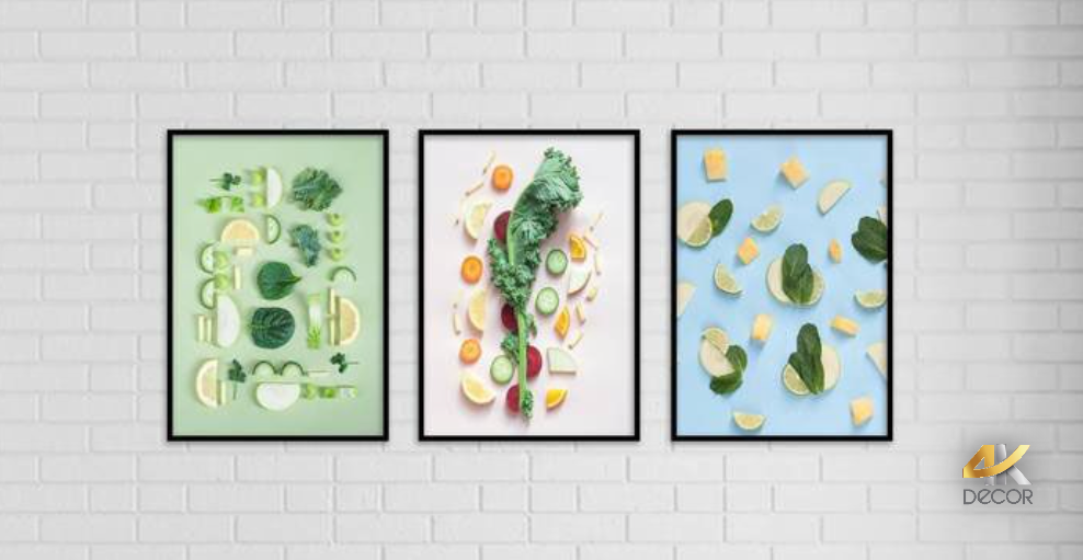 Giá tranh treo tường phòng bếp