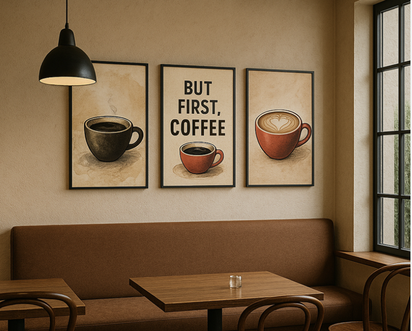 Tranh quán cafe Công nghiệp