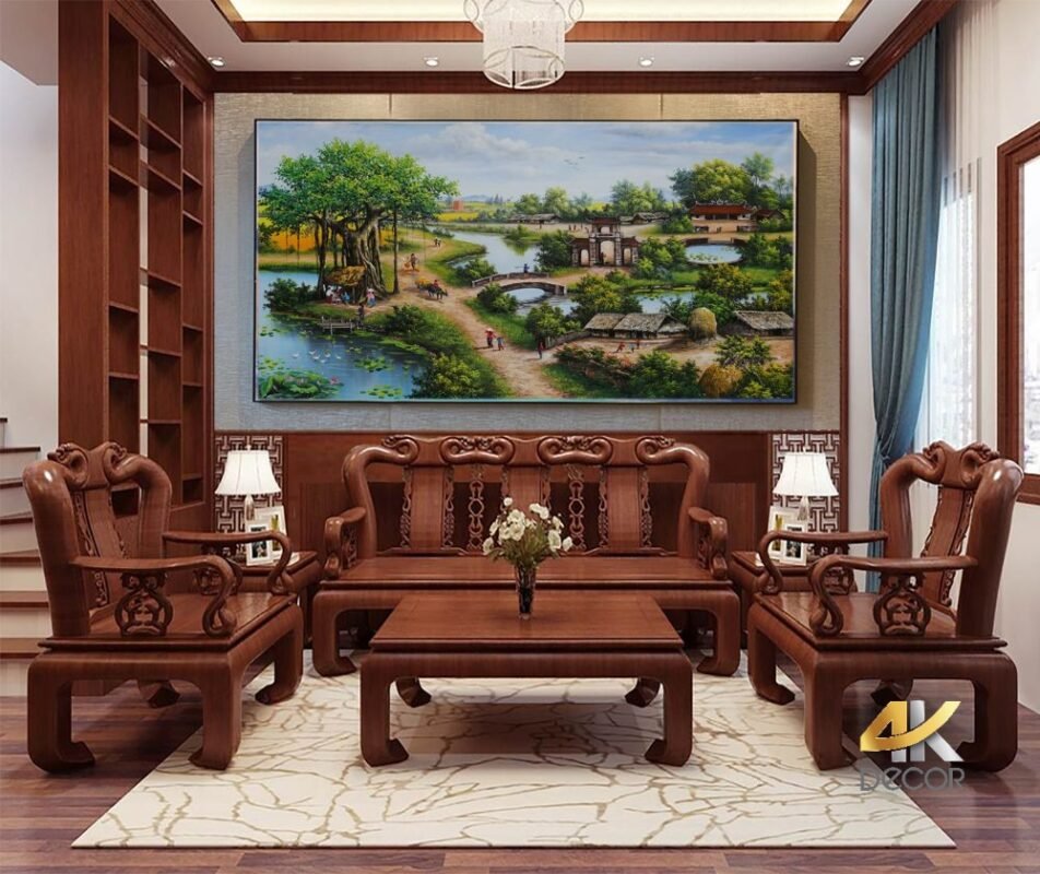 Ý tưởng trang trí phòng khách bằng tranh-Tranh Phong Cảnh Thiên Nhiên