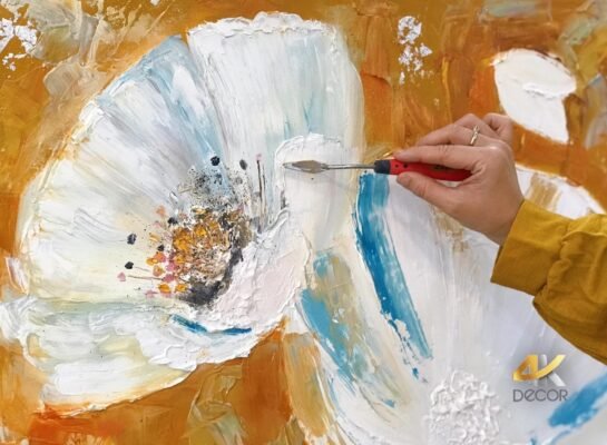 Tranh Canvas Là Gì-Tranh canvas vẽ tay