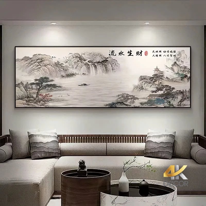 Cách chọn tranh phòng khách-Tranh treo tường là điểm nhấn cho phòng khách