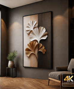 Tranh Canvas Bạch Quả Phù Điêu Hiện Đại | LC00035