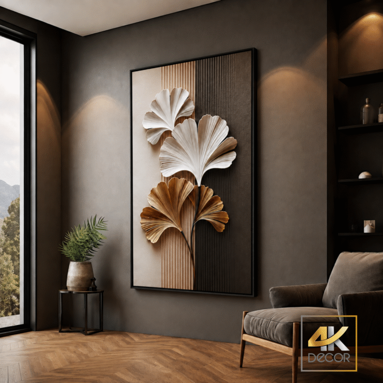 Tranh Canvas Bạch Quả Phù Điêu Hiện Đại | LC00035