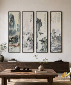 Bộ Tranh Canvas Sơn Thủy Tứ Cảnh | TM00036