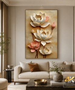 Tranh Canvas Bạch Liên Thanh Nhã | DYHH00031