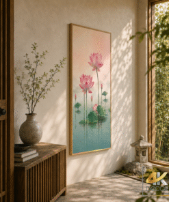 Tranh Canvas Hoa Sen Hồng An Nhiên | HS00008