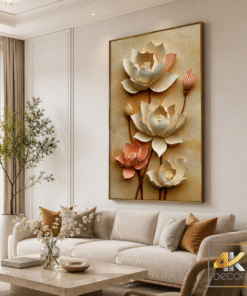 Tranh Canvas Bạch Liên Thanh Nhã | DYHH00031