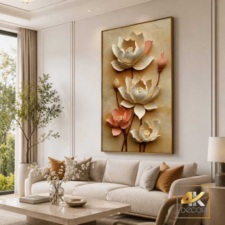 Tranh Canvas Bạch Liên Thanh Nhã | DYHH00031
