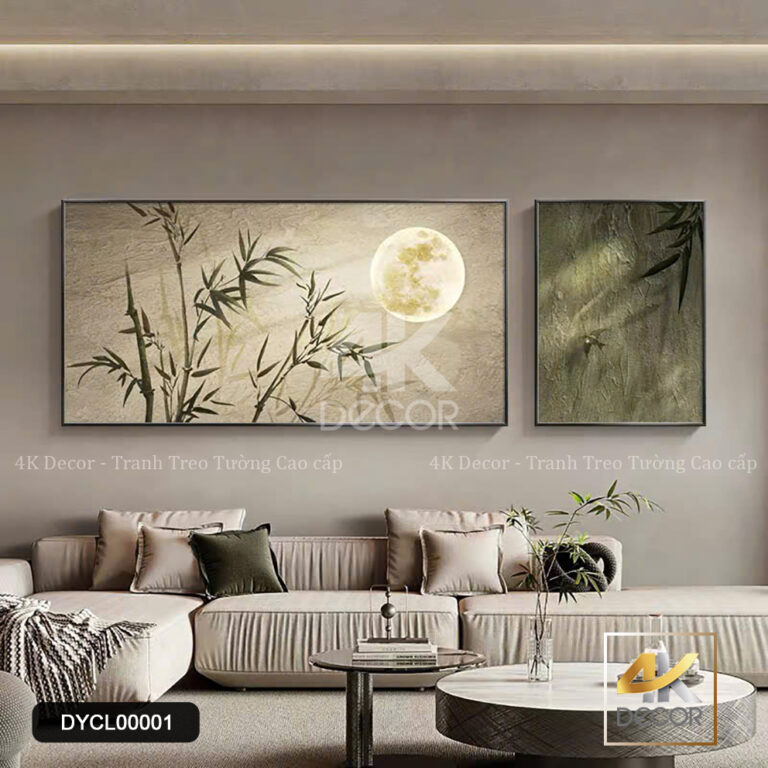 Tranh Canvas Trúc Biếc Dưới Trăng
