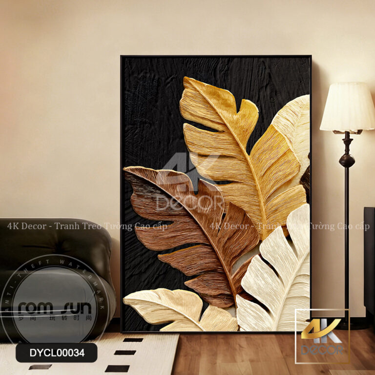 Tranh Canvas Lá Chuối Vàng