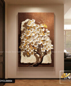 Alternative view of Tranh Canvas Cây Hoa Mộc Lan Giả Nổi 3D | DYCL00054