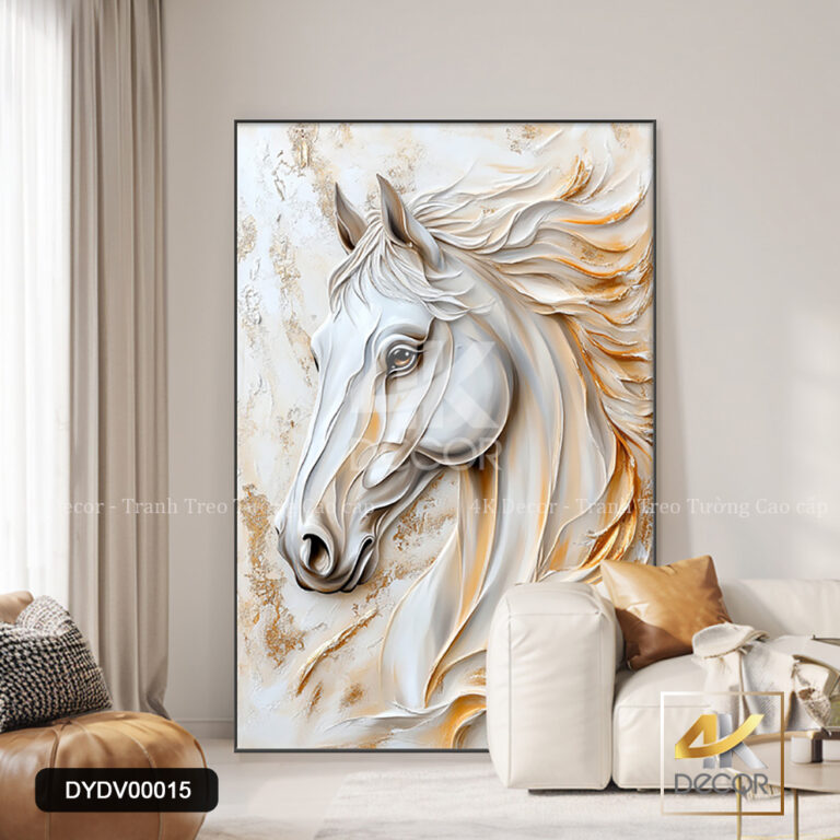 Tranh Canvas Chiến Mã Hoàng Kim
