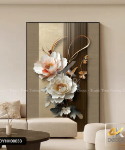 Tranh Canvas Mẫu Đơn Phú Quý | DYHH00033