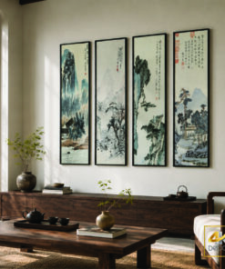 Bộ Tranh Canvas Sơn Thủy Tứ Cảnh | TM00036
