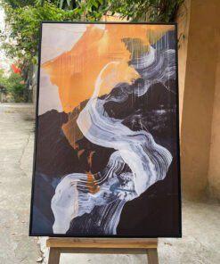 Tranh Canvas Trừu Tượng Dòng Chảy Nghệ Thuật