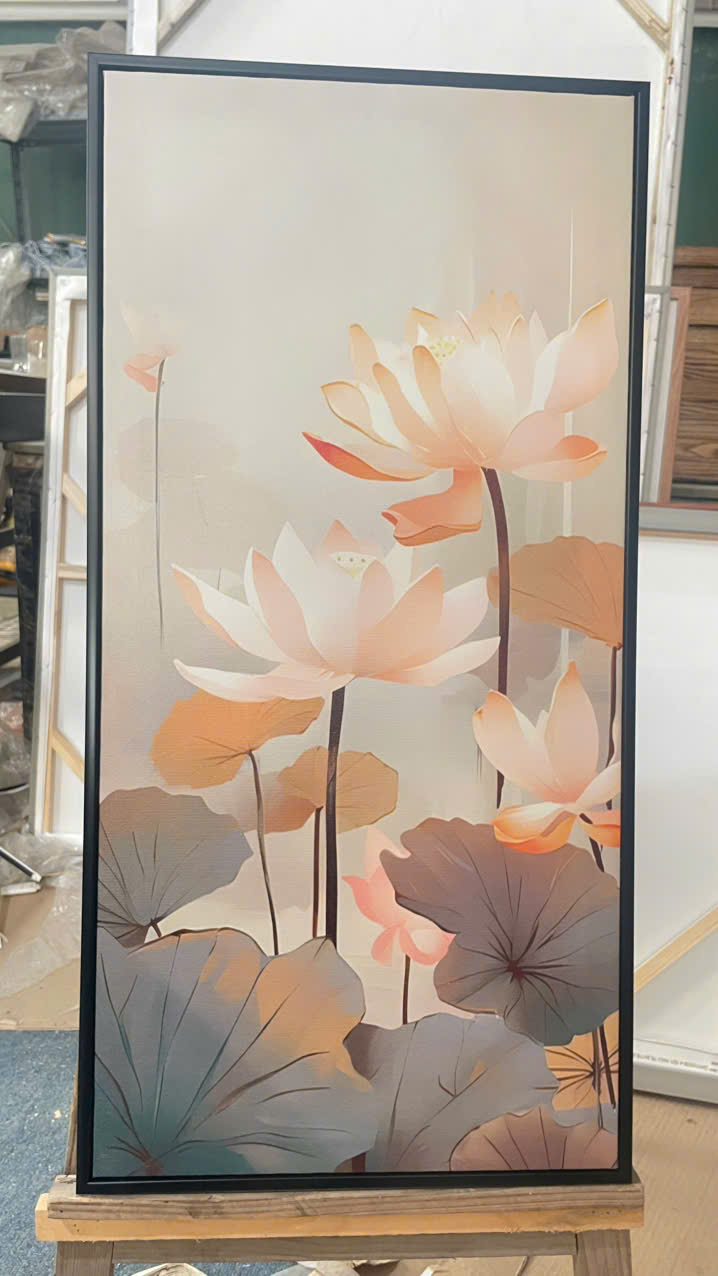 Tranh Canvas Sen An Nhiên | HS00006 - Ảnh 2