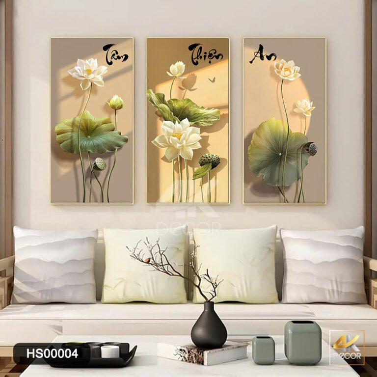 Bộ 3 Tranh Canvas Tâm Thiện An
