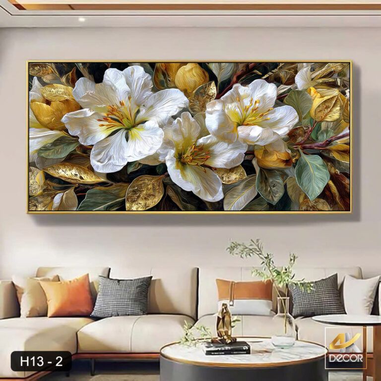 Tranh Canvas Hoa Lê Trắng