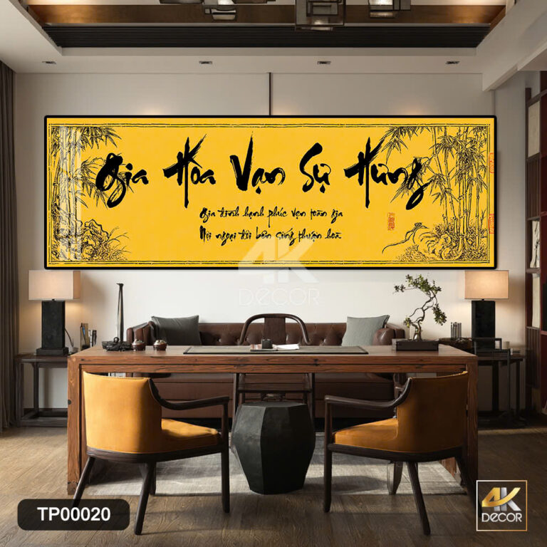 Tranh Tráng Gương Gia Hoà Vạn Sự Hưng
