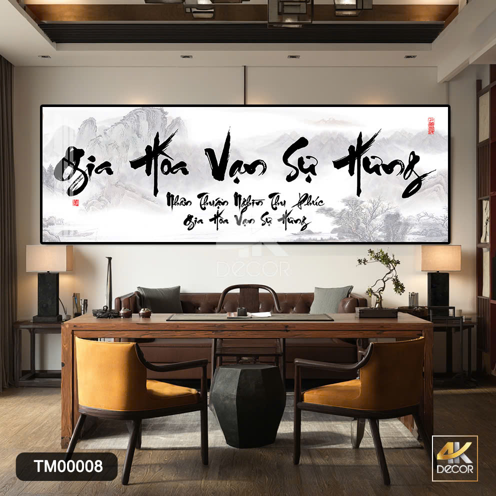 Tranh Tráng Gương Gia Hòa Vạn Sự Hưng