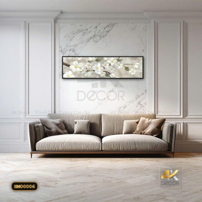 Tranh Canvas Hoa Mộc Lan Trắng