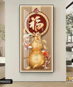 Tranh Tráng Gương Cá Chép Hồ Lô Phúc Lộc