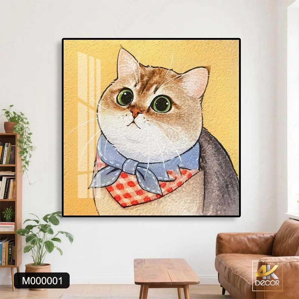 Tranh Tráng Gương Mèo Cưng Ngộ Nghĩnh