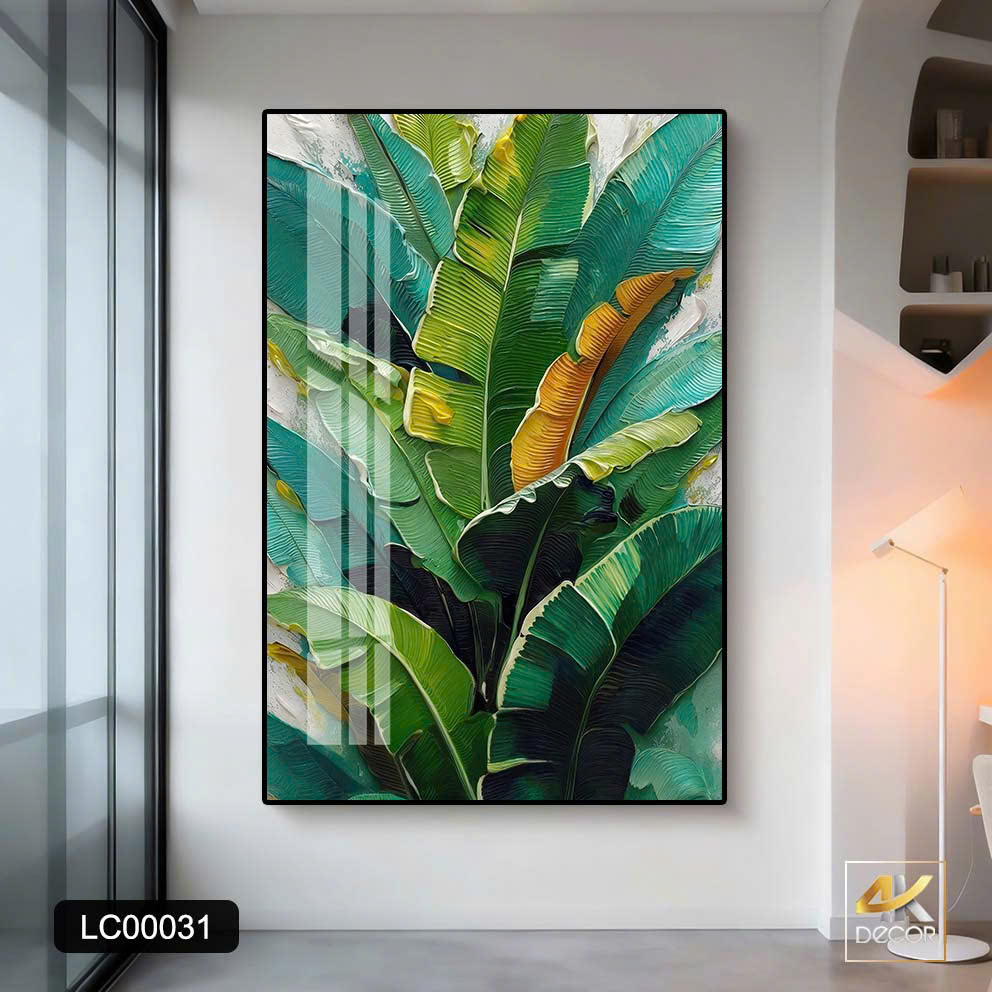 Tranh Canvas Lá Xanh Nhiệt Đới An Nhiên