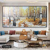 Tranh Canvas Rừng Bạch Dương Mùa Thu