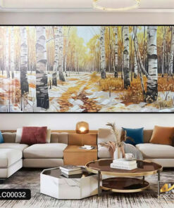 Tranh Canvas Rừng Bạch Dương Mùa Thu