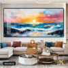 Tranh Canvas Biển Chiều Hoàng Hôn