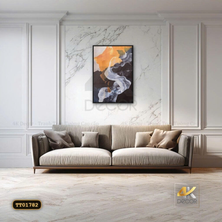 Tranh Canvas Trừu Tượng Dòng Chảy Nghệ Thuật