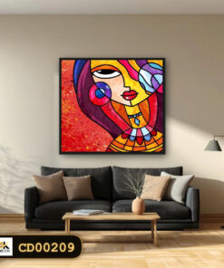 Tranh Canvas Pop Art Chân Dung Trừu Tượng