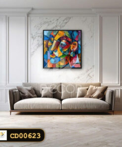 Tranh Canvas Chân Dung Trừu Tượng Đa Sắc Nghệ Thuật