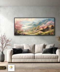 Tranh Canvas Tây Bắc Mùa Hoa Đào
