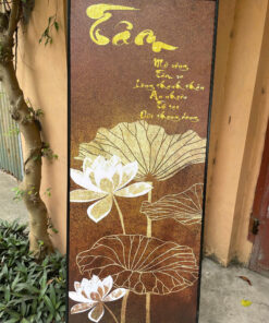Alternative view of Tranh Canvas Chữ Tâm Liên Hoa | HS00005