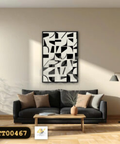 Tranh Canvas Trừu Tượng Đen Trắng