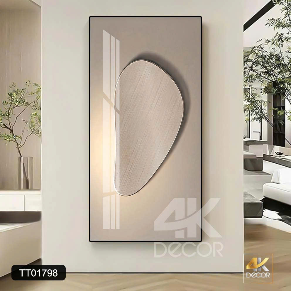 Tranh Tráng Gương Hình Khối Giọt Nước