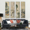 Bộ Tranh Canvas Sơn Thủy Tứ Cảnh