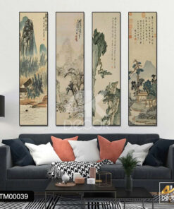 Bộ Tranh Canvas Sơn Thủy Tứ Cảnh