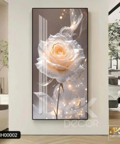 Tranh Tráng Gương Hoa Hồng Trắng