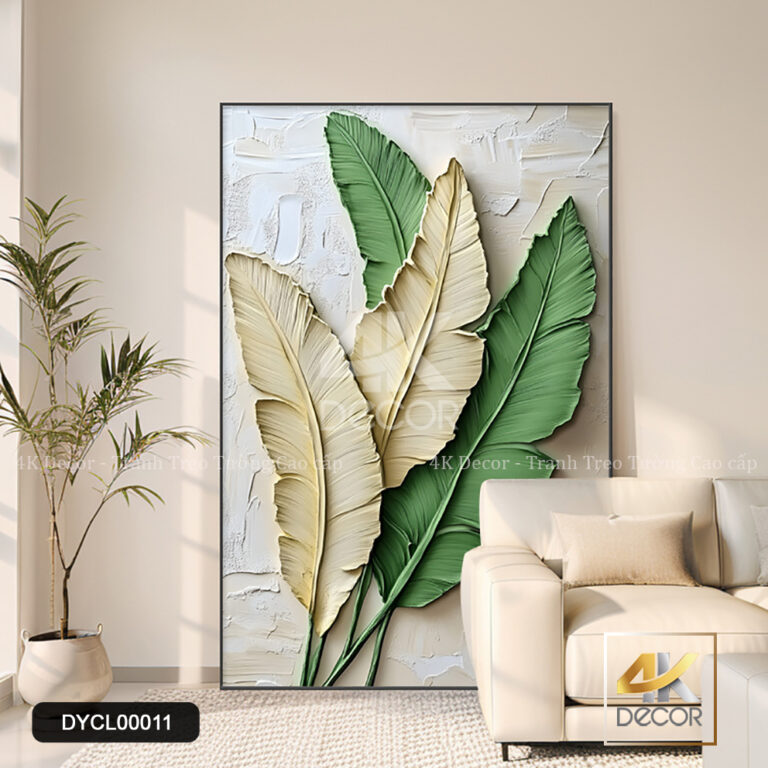 Tranh Canvas Phiến Lá Kim Sắc