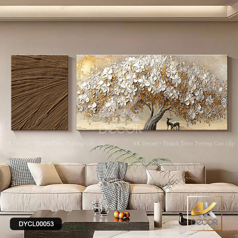 Tranh Canvas Nổi Đắp Nổi 3D Họa Tiết Cây Đời