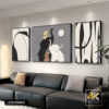 Bộ Tranh Canvas Đàn Voi Dưới Trăng