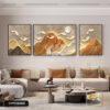 Tranh Canvas Bộ 3 Tấm Sơn Thủy Núi Non