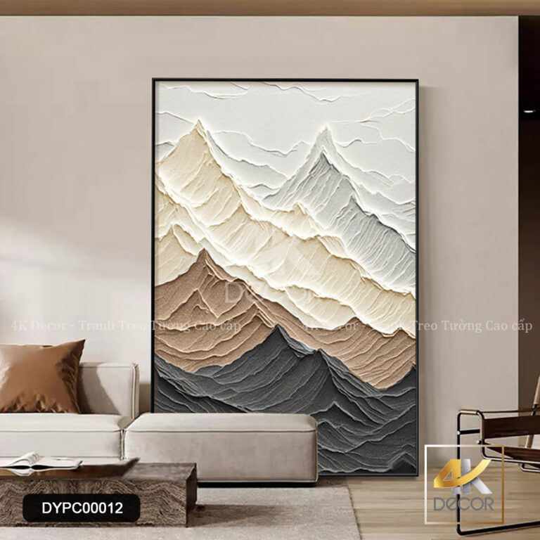 Tranh Canvas Vân Núi Xếp Tầng