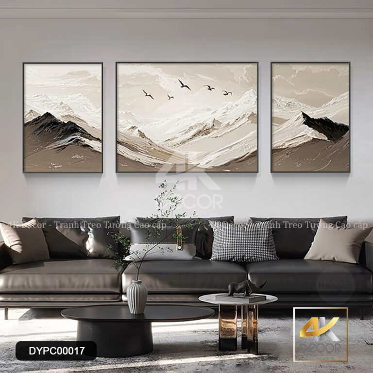 Tranh Canvas Núi Tuyết Hùng Vĩ