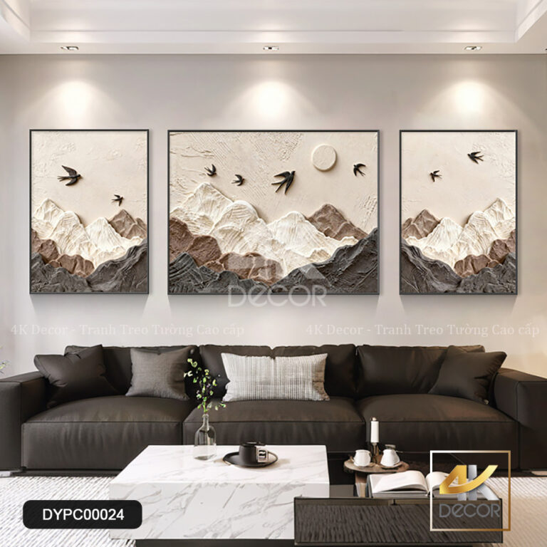 Tranh Canvas Núi Non Chim Én